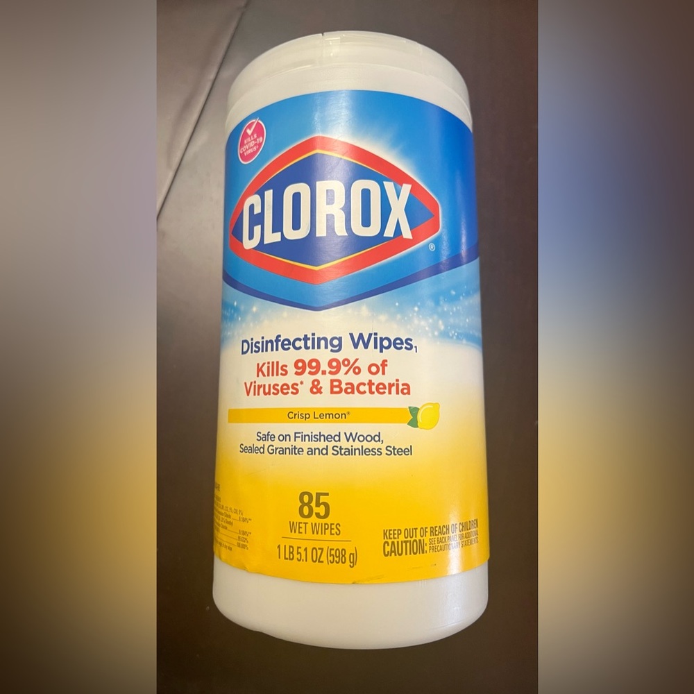 NEW Clorox 85 Ct Lemon Scent Bathroom Kitchen Cleaning Wipes-Kills 99% Bacteria